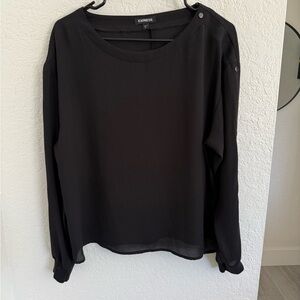 Express Women's Elegant Black Blouse